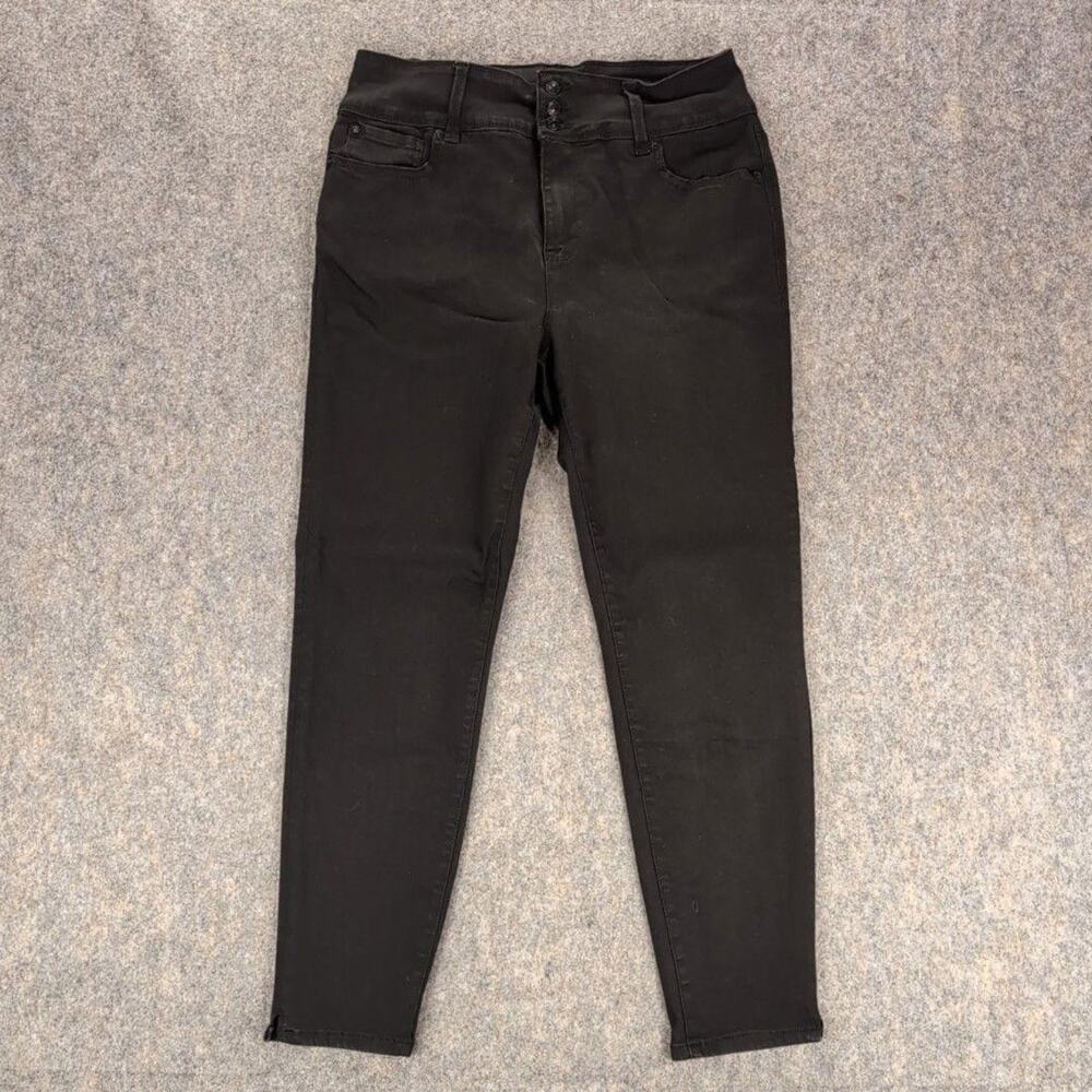 Curve Appeal Jeans Womens 14/32 Black Curve Creator High Rise Skinny Denim